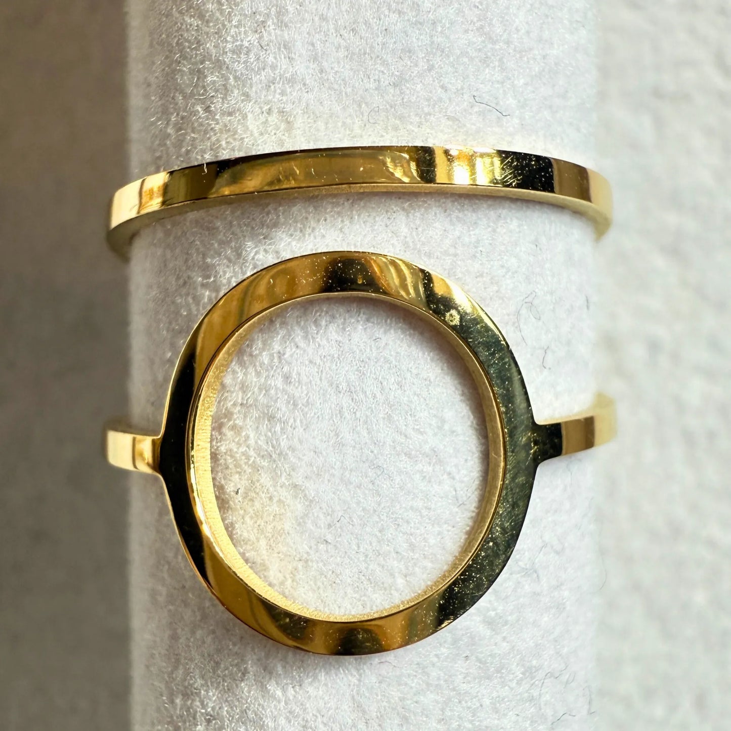 EMMELINE ring- gullbelagt 100% rustfritt stål