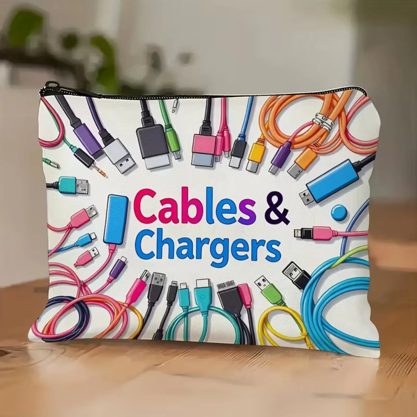 Kabler og ladere - liten toalettveske