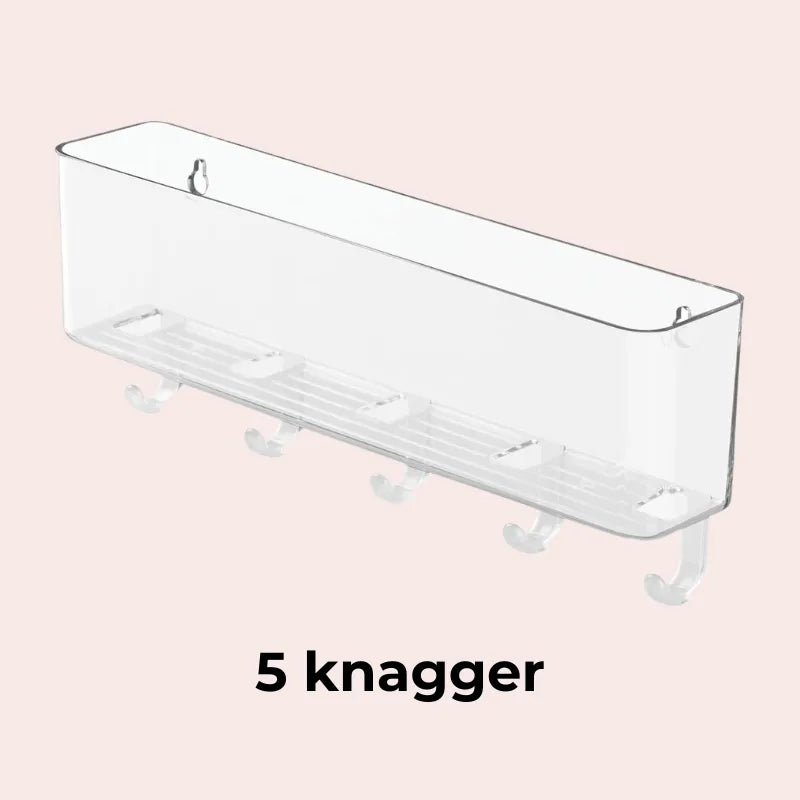Vegghengt oppbevaringshylle til post og nøkler