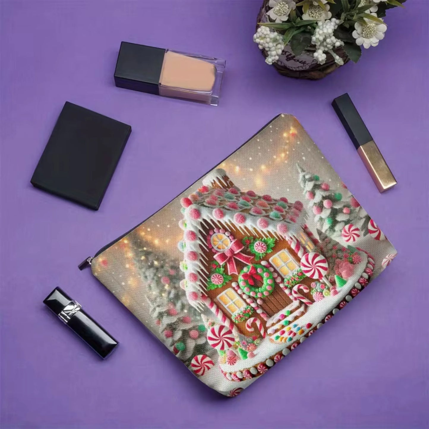 Pepperkakehus liten toalettveske