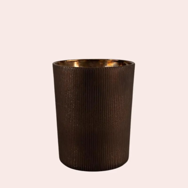 Liten telysholder matt antikk brun