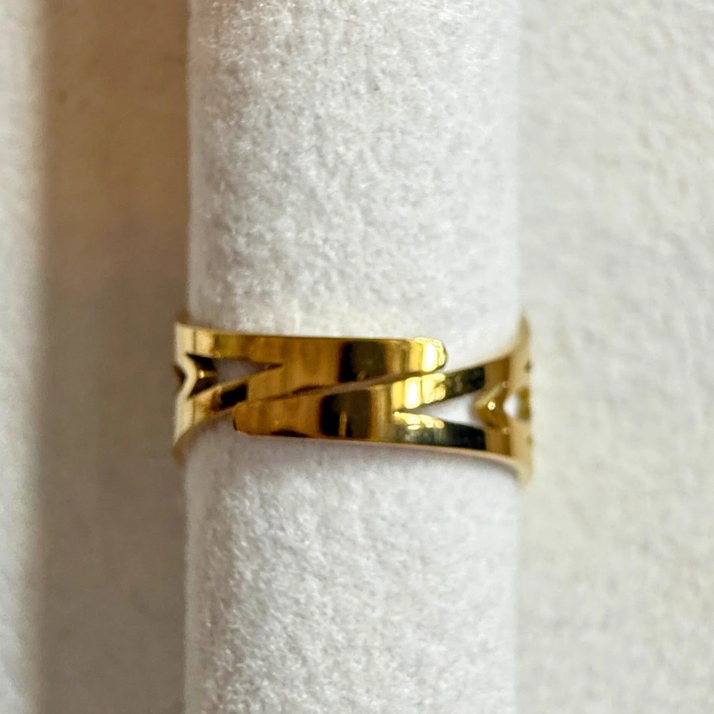 💍 LENE ring- gullbelagt med perlemor