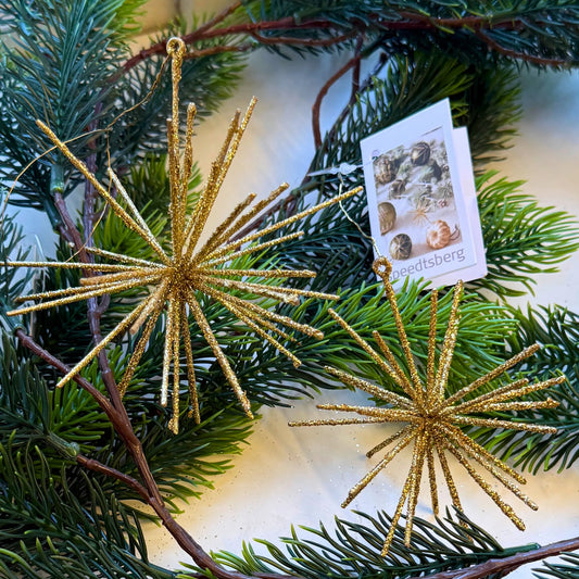 Gull metallstjerne: 10 cm