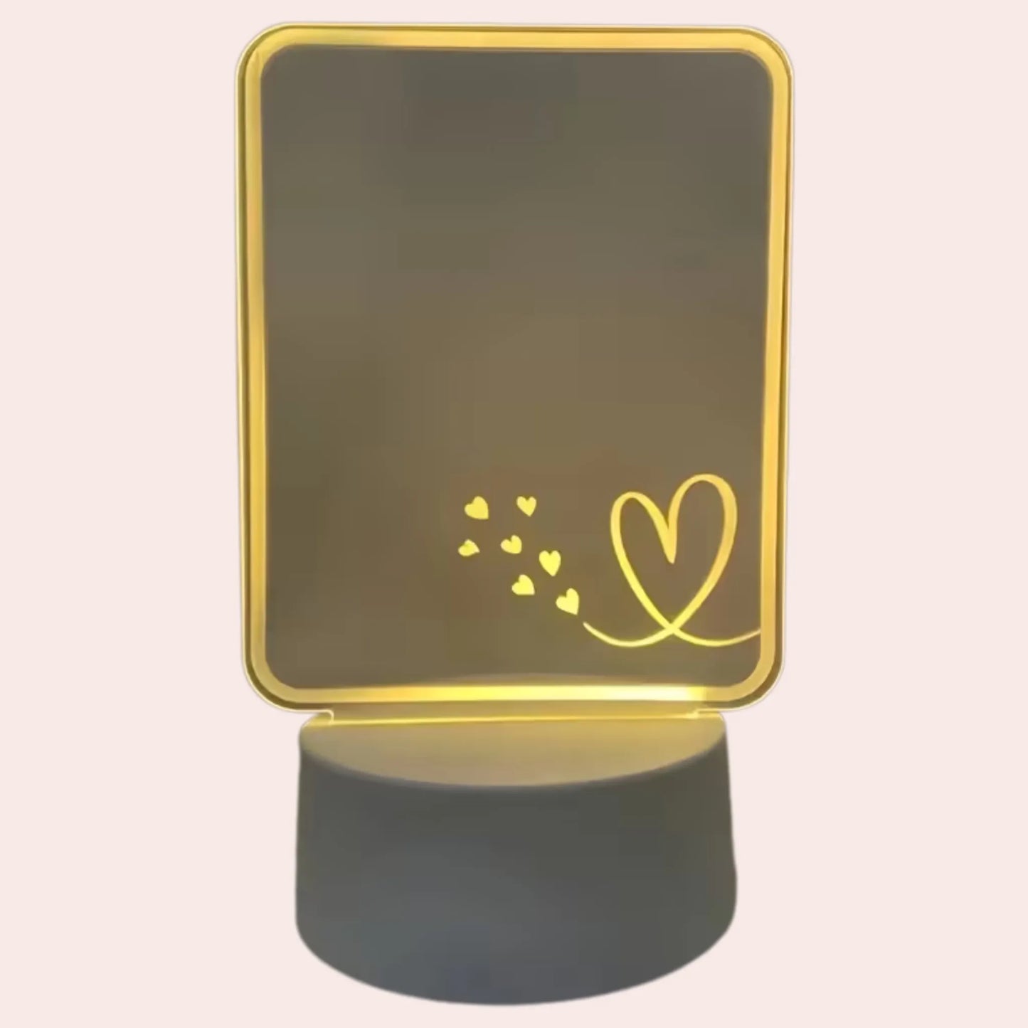 Lysende skilt til å skrive på