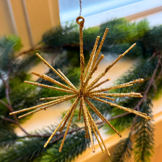 Gull metallstjerne: 8 cm
