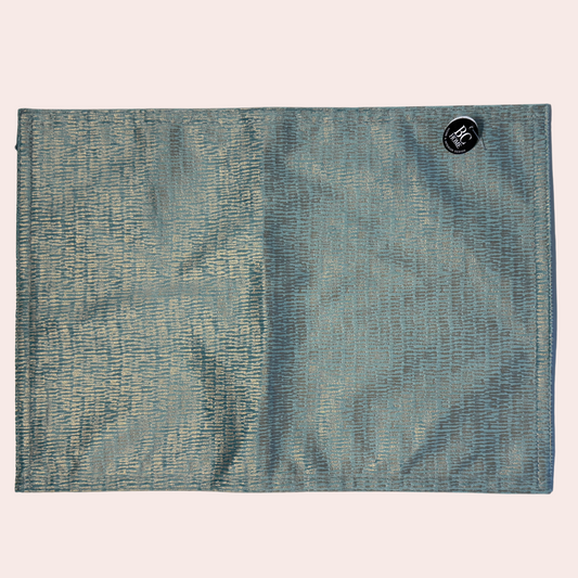 Spisebrikke gullprint aqua: 33x45 cm