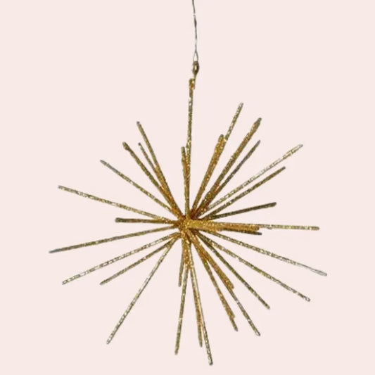 Gull metallstjerne: 10 cm