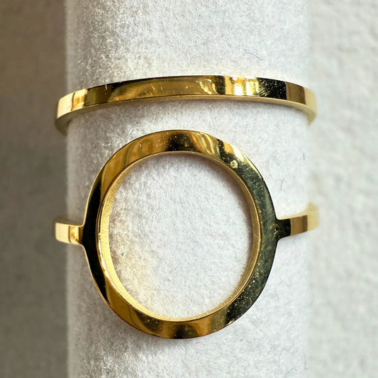 EMMELINE ring- gullbelagt 100% rustfritt stål