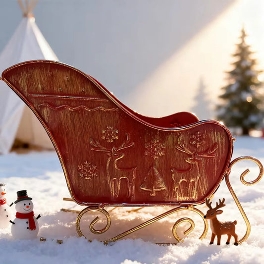 Rød og gull nisseslede