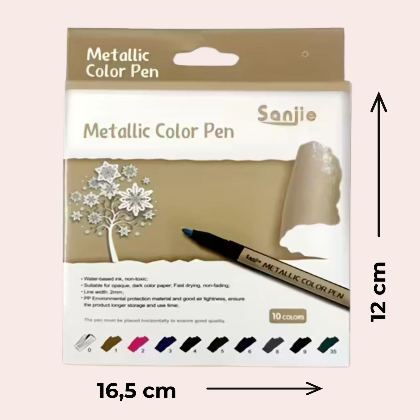 10 metalliske tusjer