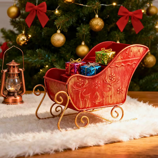 Rød og gull nisseslede