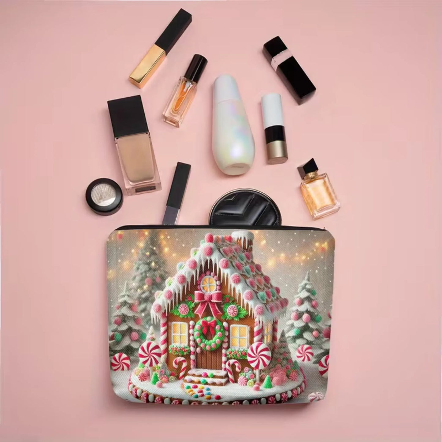 Pepperkakehus liten toalettveske