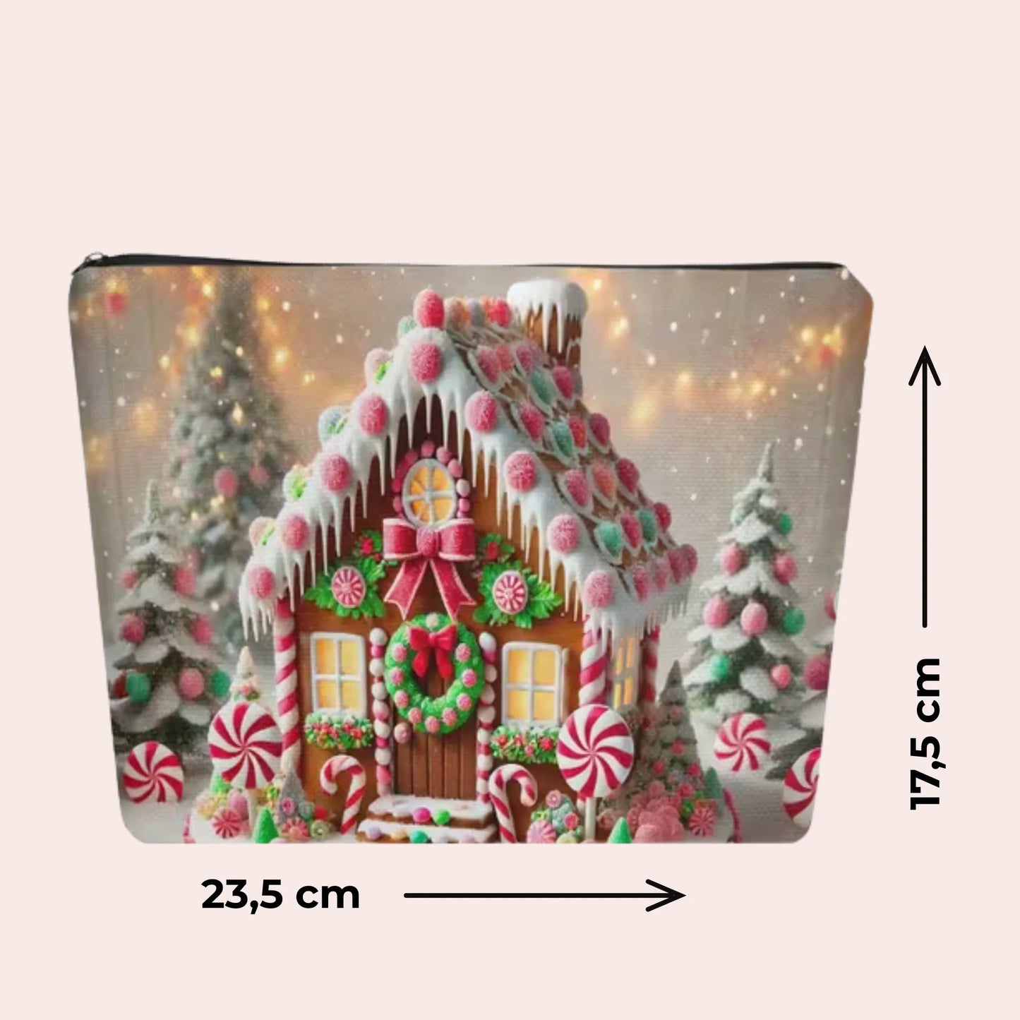 Pepperkakehus liten toalettveske