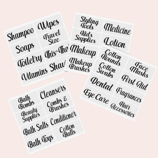 Merkelapper for badet