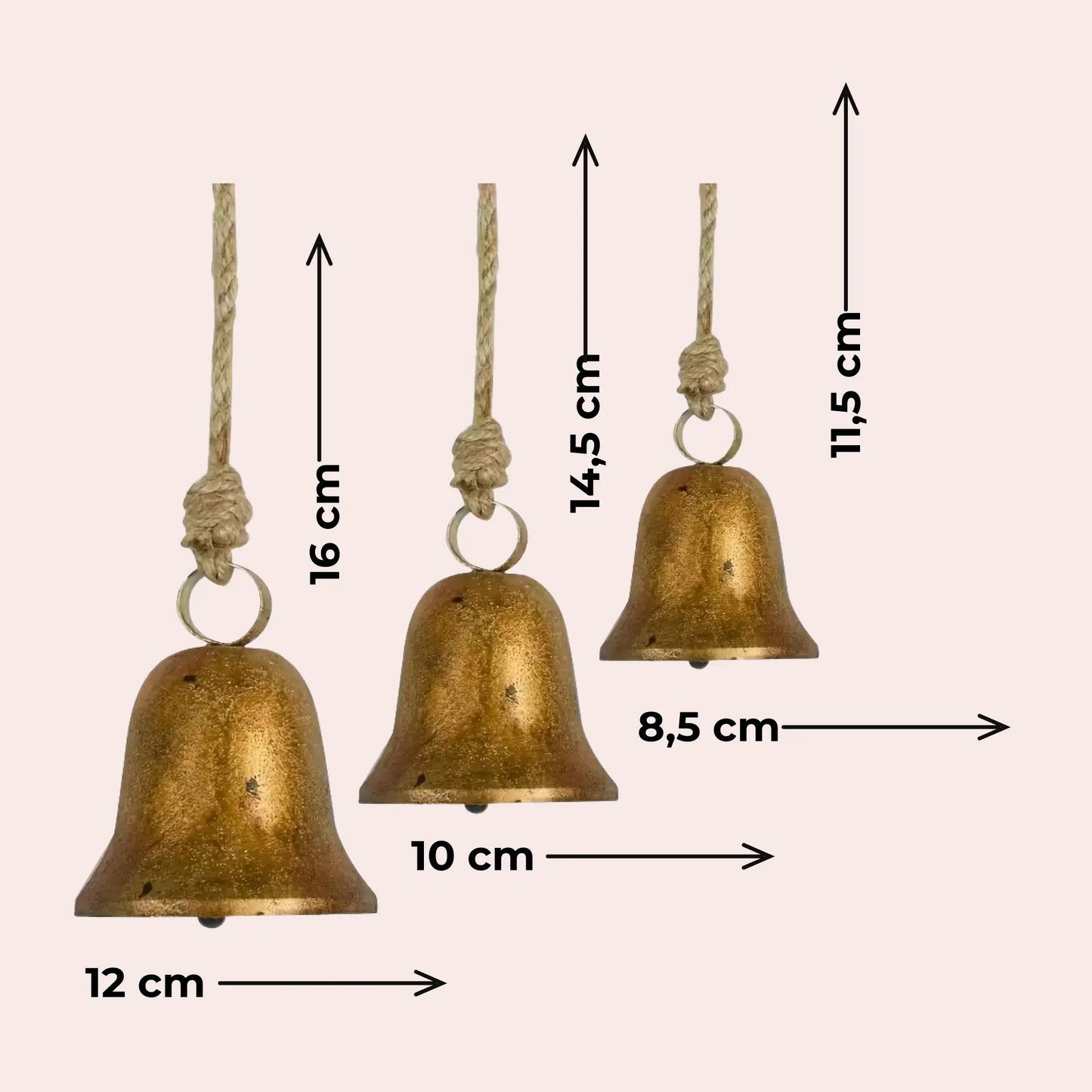 Retro håndlagede juleklokker