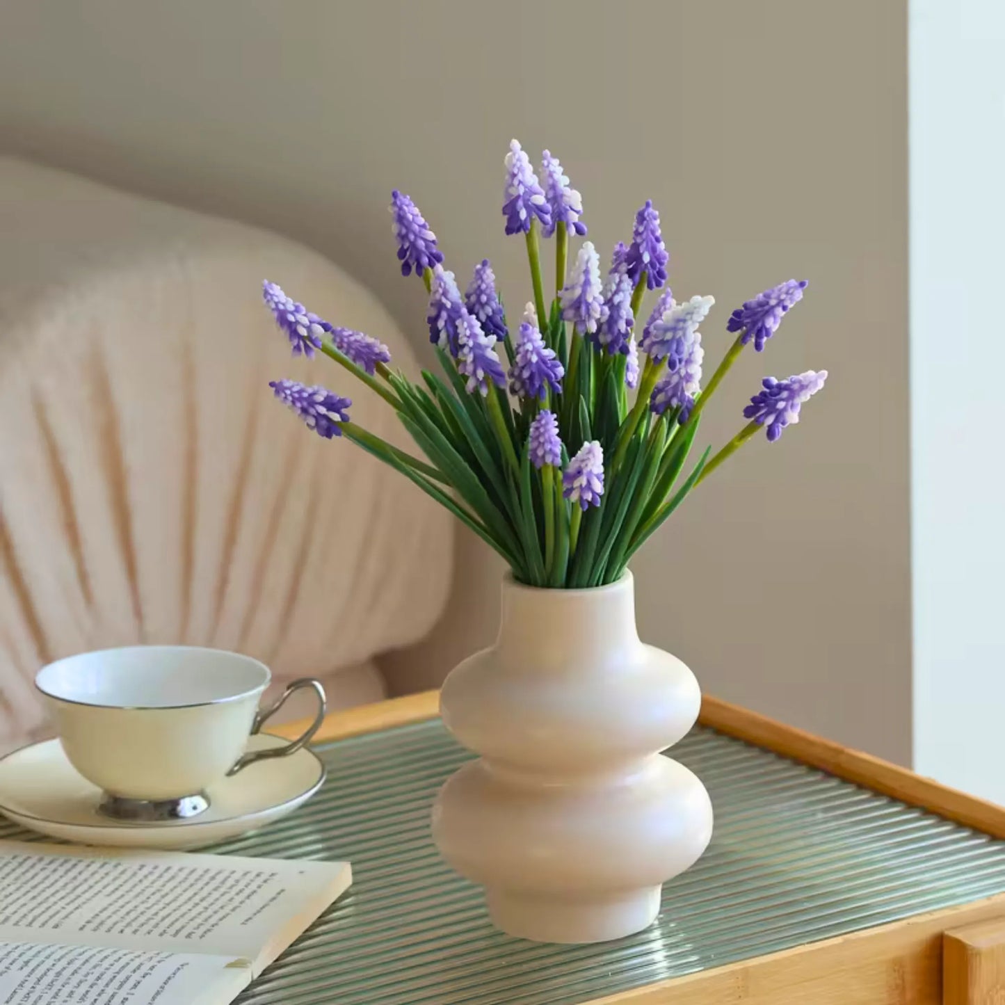 Bukett med 12 Muscari (perleblomster)