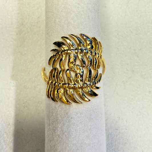 AUD ring- gullbelagt 100% rustfritt stål