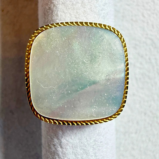 💍 LENE ring- gullbelagt med perlemor