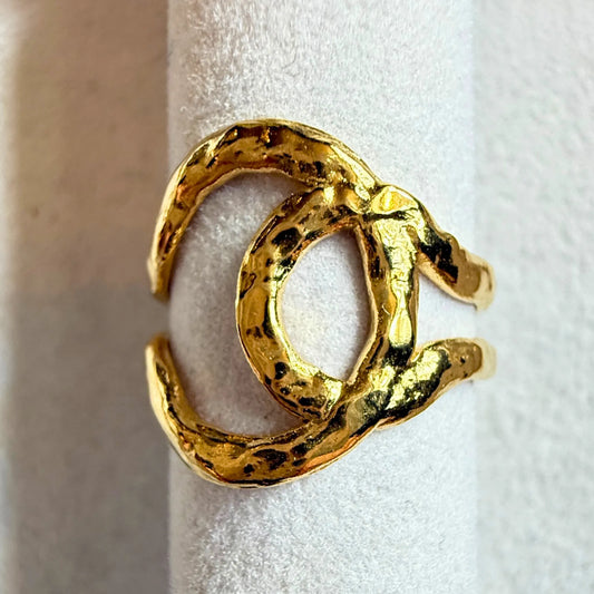 GABRIELLE ring- gullbelagt 100% rustfritt stål