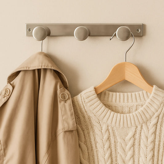 Knaggrekke i sølv metall: 3 knagger