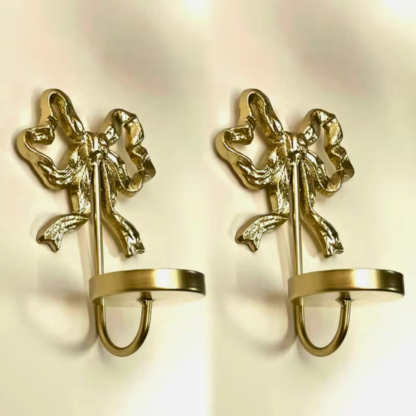 Sløyfe metall lysestake for kubbelys