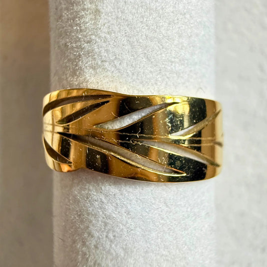 JULIANE ring- gullbelagt 100% rustfritt stål