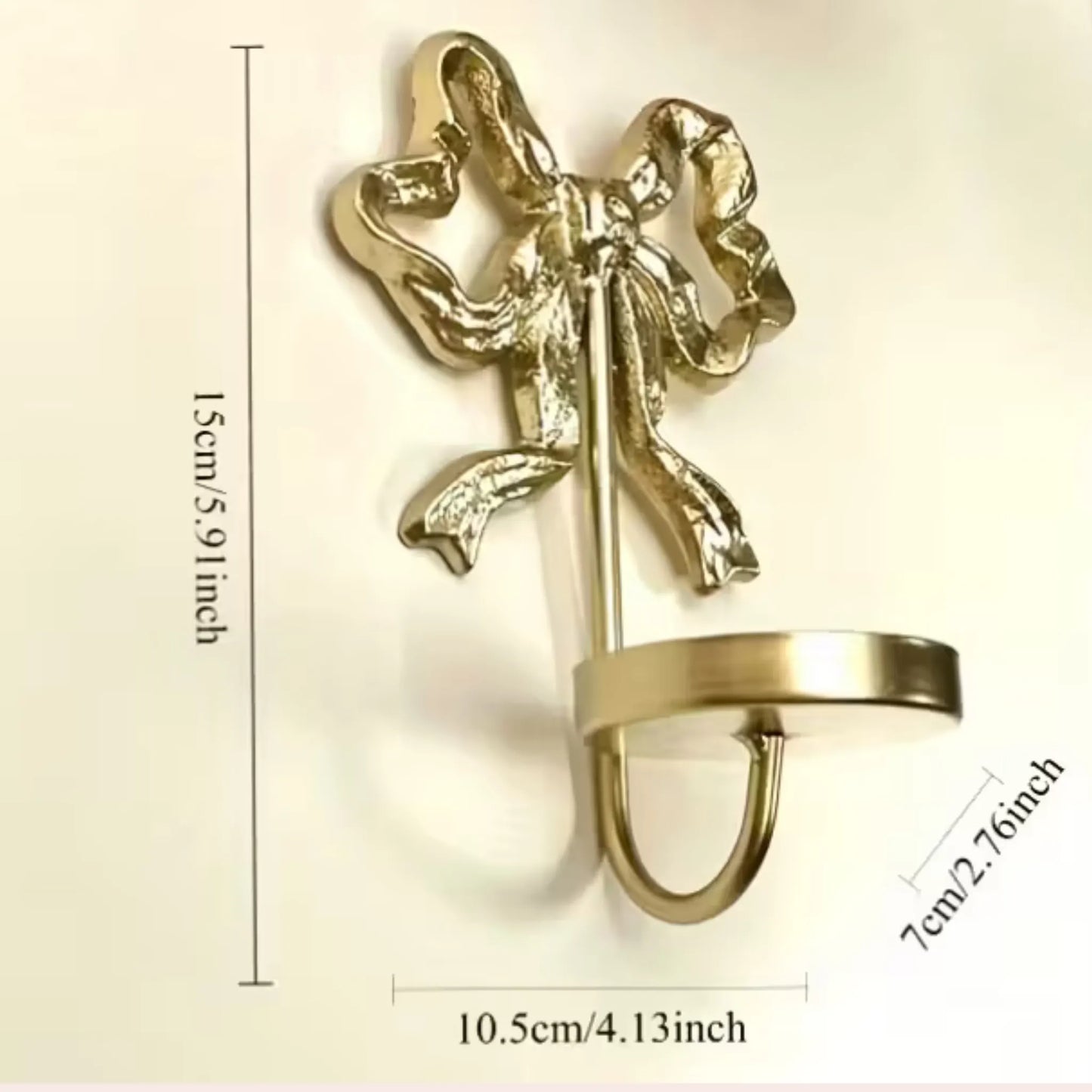 Sløyfe metall lysestake for kubbelys