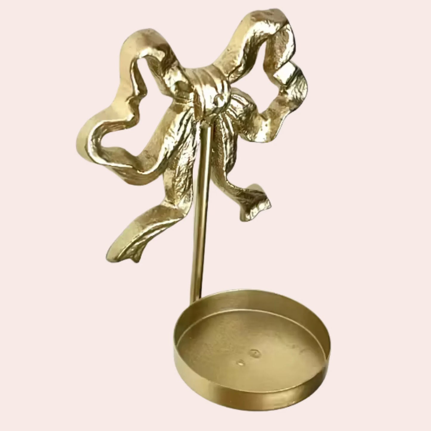 Sløyfe metall lysestake for kubbelys