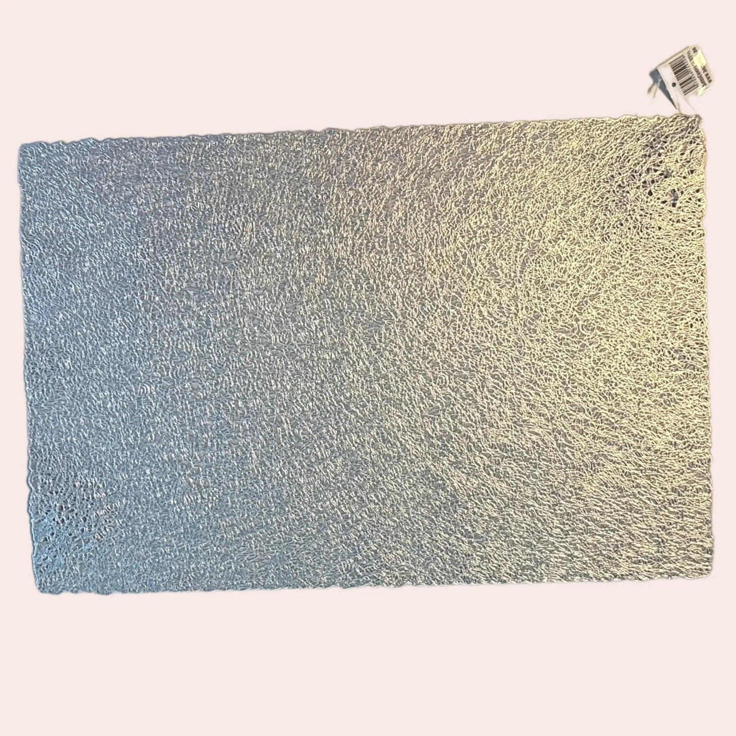 Sølvfarget spisebrikke: 45x30cm