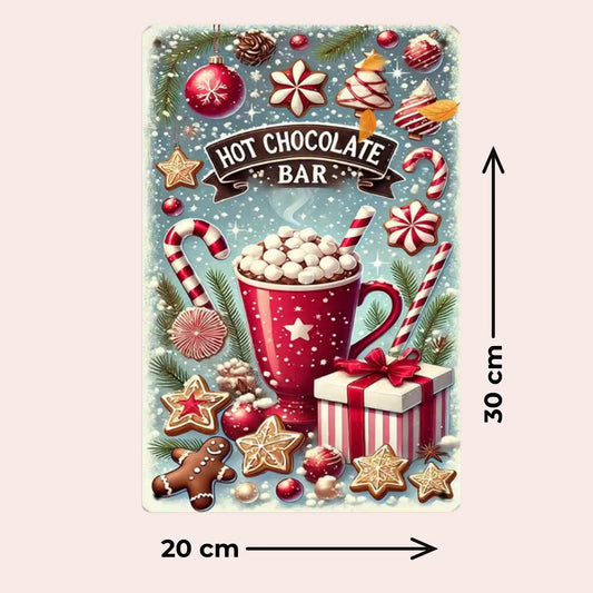 "Hot Chocolate Bar" metallskilt