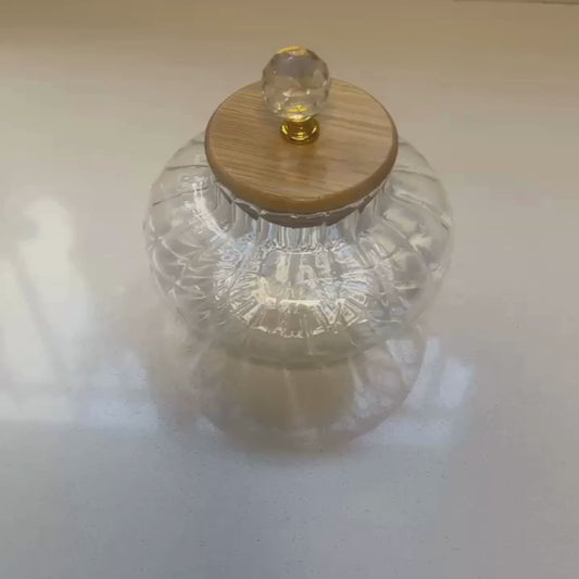 Glasskrukke med striper