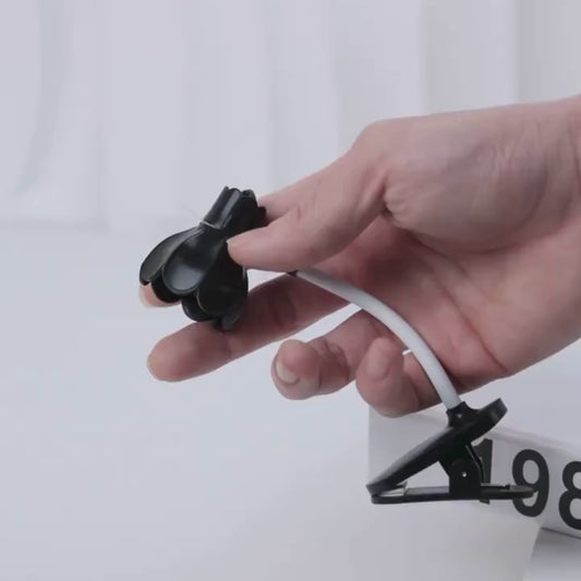 Hvit blomsterformet LED bok-lampe